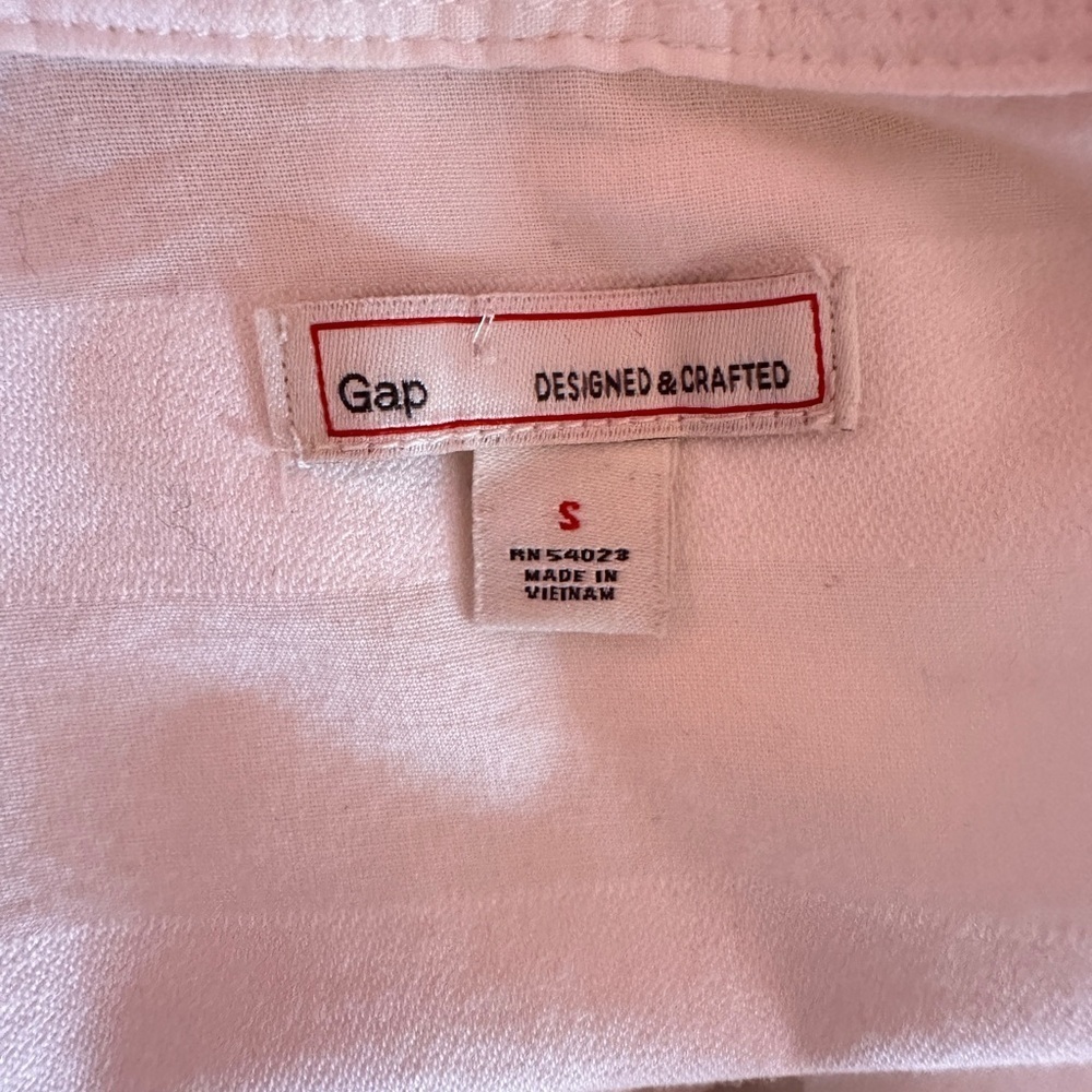 GapClassic White Striped Women’s Shirt Size Small - Picture 3 of 5